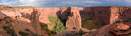 Navajo Fortress panorama. Canyon de Chelly, Arizona. - Photo #22092
