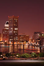 Inner harbor and World Trade Center. Baltimore, Maryland, USA. - Photo #3993