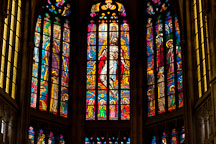 Stained glass windows in Saint Vitus Cathedral. Prague, Czech Republic. - Photo #29694