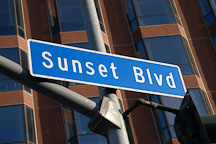 Sunset Boulevard sign. Sunset Boulevard, Los Angeles, California, USA - Photo #7596
