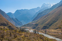 Urubamba river near the start of the Inca trail. Peru. - Photo #9597