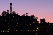 Coit Tower at twilight. San Francisco, California. - Photo #1998