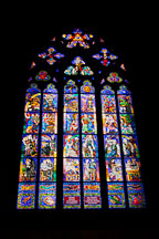 Stained glass window in St Vitus. Prague, Czech Republic. - Photo #29698