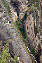 Singye Phu Lhakhang (Snow Lion Cave) is a meditation retreat. Paro Valley, Bhutan. - Photo #24299