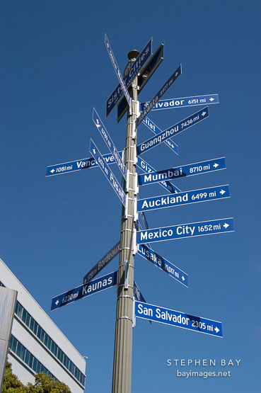 Sister cities of Los Angeles. Los Angeles, California, USA.