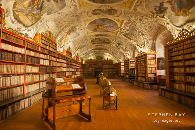 Theological hall in the Strahov Monastery. Prague, Czech Republic.