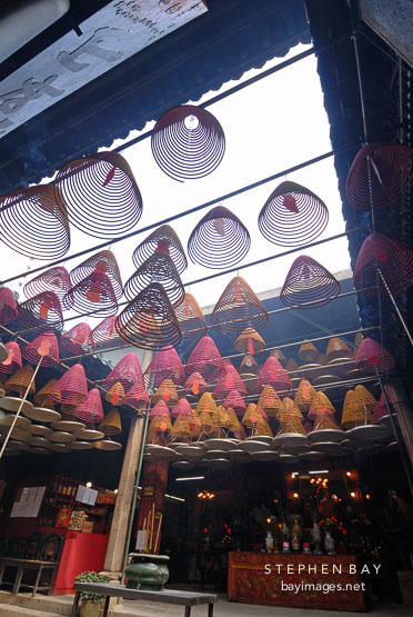Hanging incense coils. Tin Hau Temple. Hong Kong