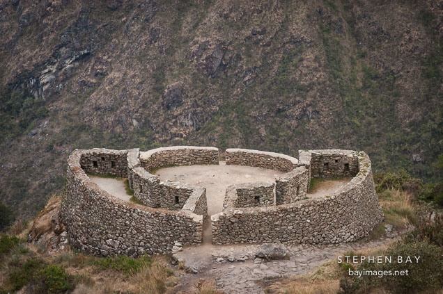 Runkuraqay lookout point. Inca trail, Peru.
