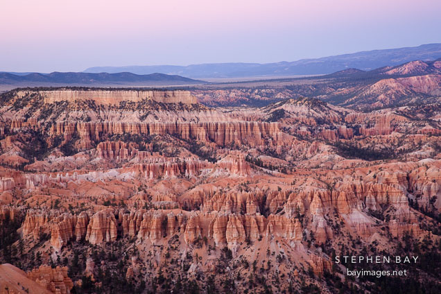Rows of hoodoos seen from Bryce Point. Bryce Canyon NP, Utah.