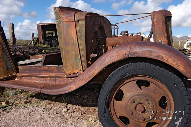 Dilapidated car. Goldfield, Phoenix, Arizona, USA.