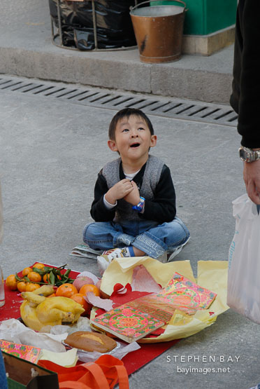 Happy boy. Wong Tai Sin Temple.