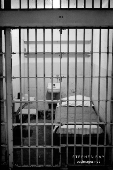 Cell and bars. Alcatraz, San Francisco, California.