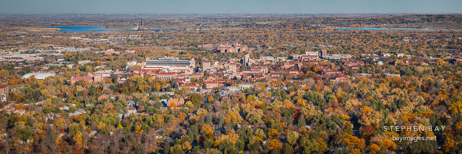 Panorama of CU Boulder.