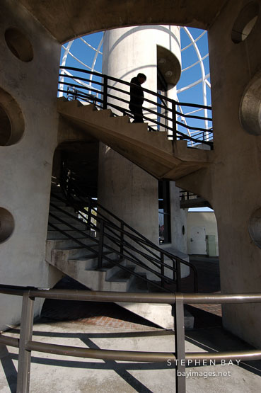 Spiral staircase. Long Beach, California, USA.