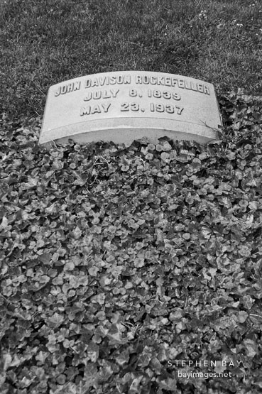 Burial place of John Davison Rockefeller. Lake View Cemetery. Cleveland, Ohio, USA