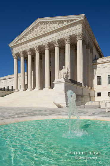 Emerald pool before the Supreme Court building. Washington, D.C.