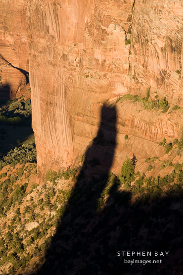 Shadow of Spider Rock. Canyon de Chelly, Arizona.