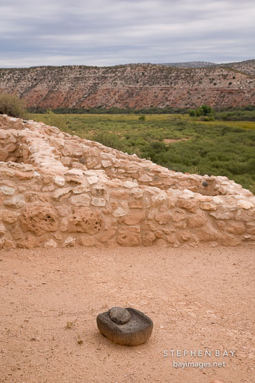Stone mano and metate. Tuzigoot National Monument, Arizona, USA.