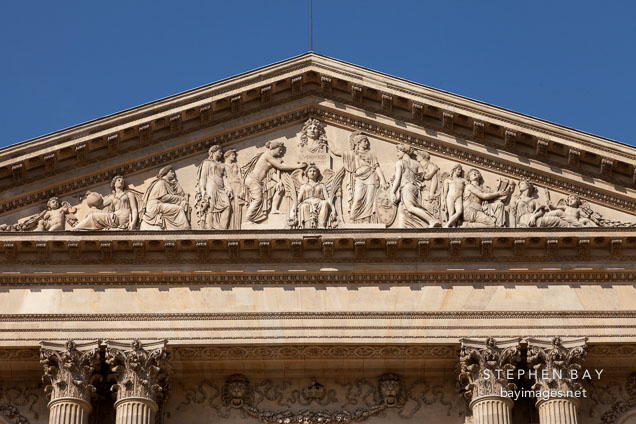 Pediment at the Louvre. Paris, France.
