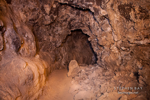 Passage through Sentinel Cave. Lava Beds NM, California.