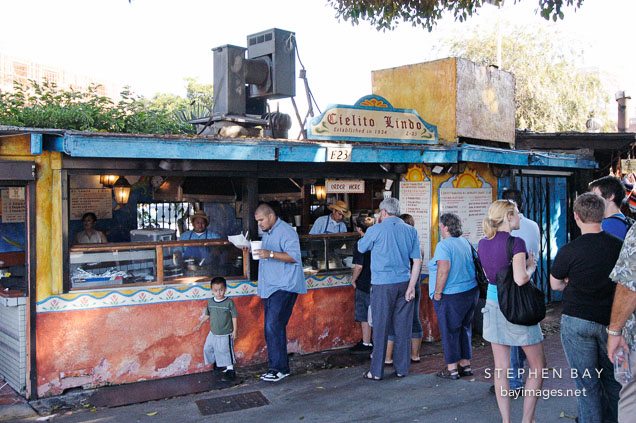 Cielito Lindo restaurant. El Pueblo, Los Angeles, California, USA.