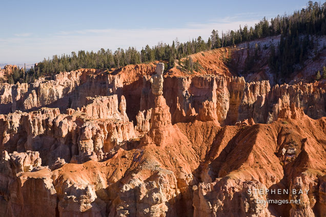Erosion leading to the formation of fins and hoodoos. Agua Canyon, Bryce Canyon NP, Utah.