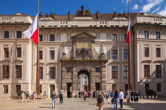 Matthias Gate and first courtyard at Prague Castle. Prague, Czech Republic.