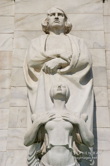 Detail of the Christopher Columbus Memorial Fountain at Union Station. Washington, D.C., USA.