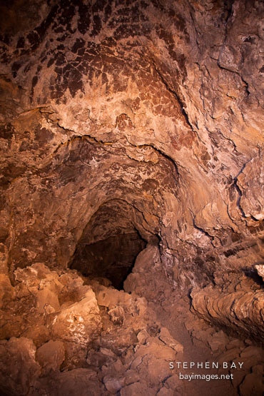 Tunnel in Sentinel Cave. Lava Beds NM, California.