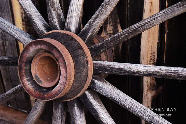 Wagon wheel. Tortilla Flat, Arizona, USA.