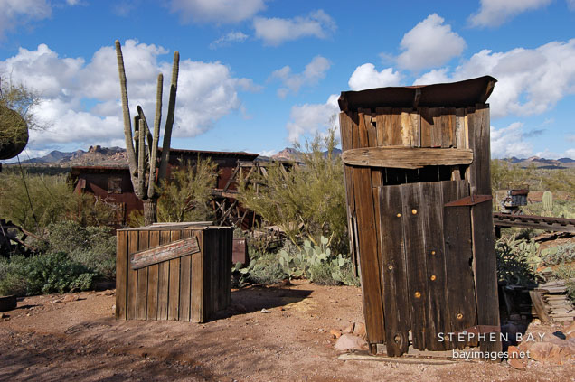 Outhouse. Goldfield, Phoenix, Arizona, USA.