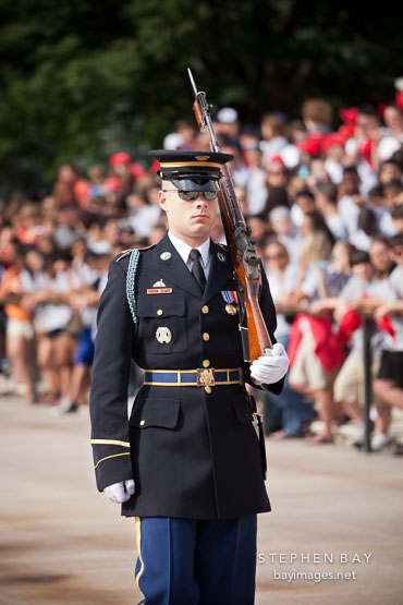 Sentinel at the Tomb of the Unknown Soldier. Arlington National Cemetery, Virginia.