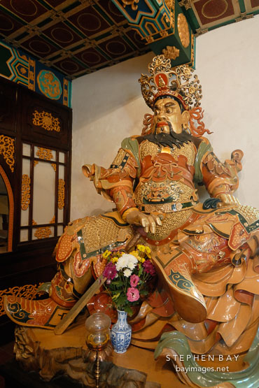 South deva-king holding a sword. Welto Temple, Po Lin Monastery.