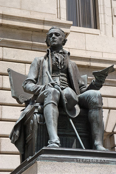 Statue of Alexander Hamiliton (1757-1804). Cleveland, Ohio, USA.