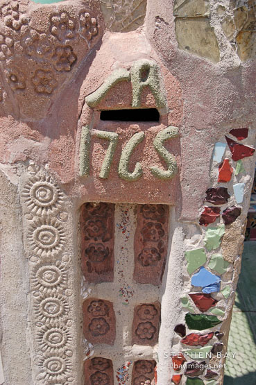 Simon Rodia's mailbox. Watts Towers, Watts, Los Angeles, California, USA.