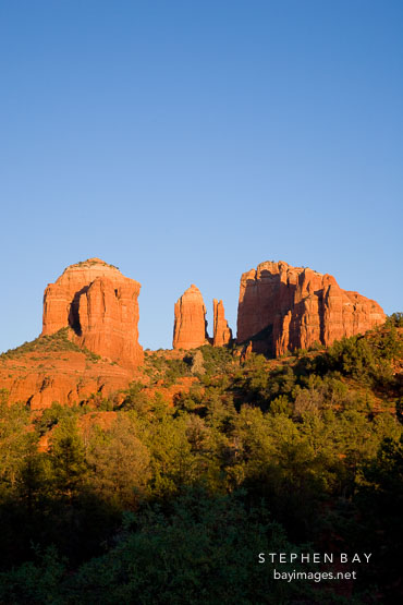 Late afternoon light on Cathedral Rock. Sedona, Arizona.