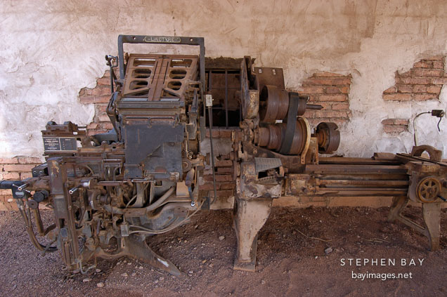 Linotype model 31. Goldfield, Phoenix, Arizona, USA.