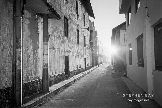 Deserted alley in Cusco. Peru.