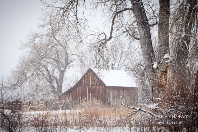 Doran Barn on South Boulder Creek Trail. Boulder, Colorado.