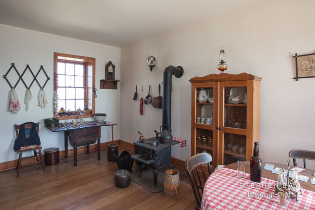 Kitchen and stove. Point Loma Lighthouse, San Diego.