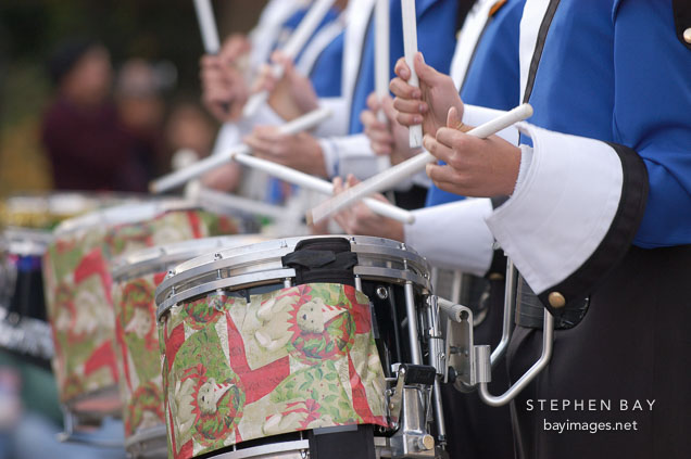 Drummers. San Jose Holiday Parade. San Jose, California, USA.