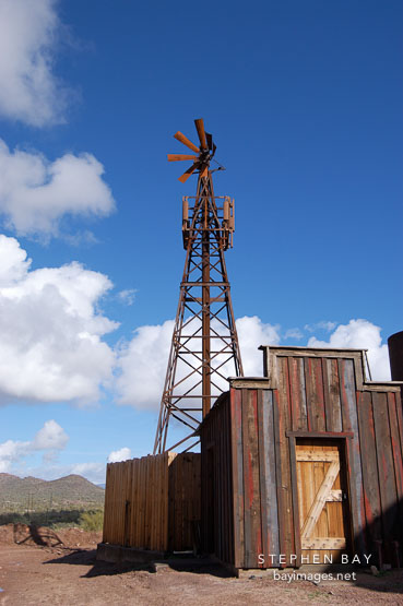Windmill. Goldfield, Phoenix, Arizona, USA.