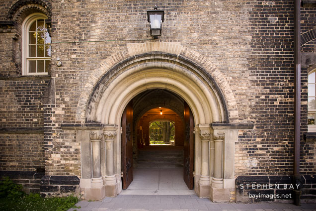 Arched doorway at the University of Toronto.