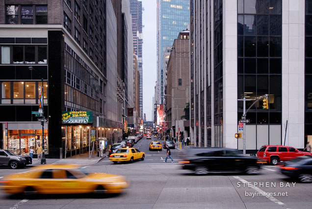 Taxis in New York City, New York, USA.