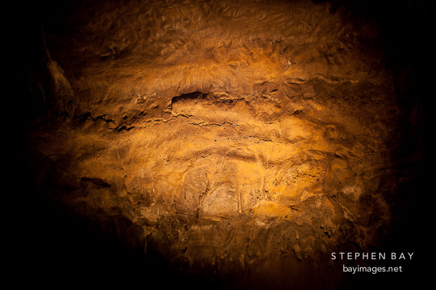 Dripstone in Mushpot cave. Lava Beds NM, California.