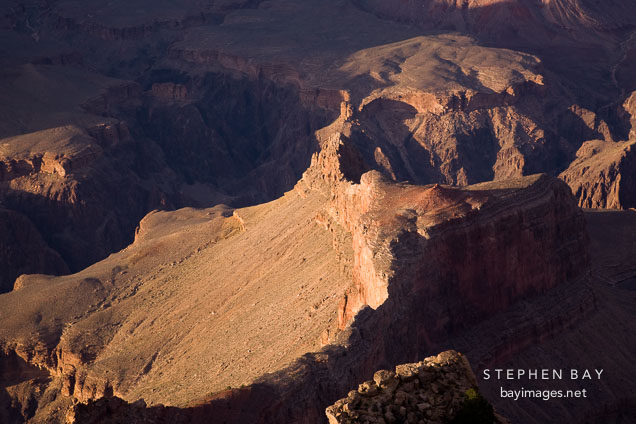 Light and dark in the Grand Canyon. Grand Canyon NP, Arizona.