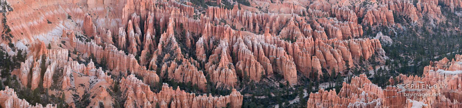 Panorama of hoodoos seen from Bryce Point. Bryce Canyon NP, Utah.