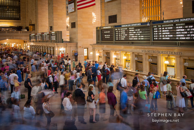 Purchasing tickets at Grand Central Station. New York City, New York, USA.