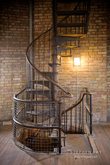 Spiral staircase in the Scottish Tower, Casa Loma, Toronto.
