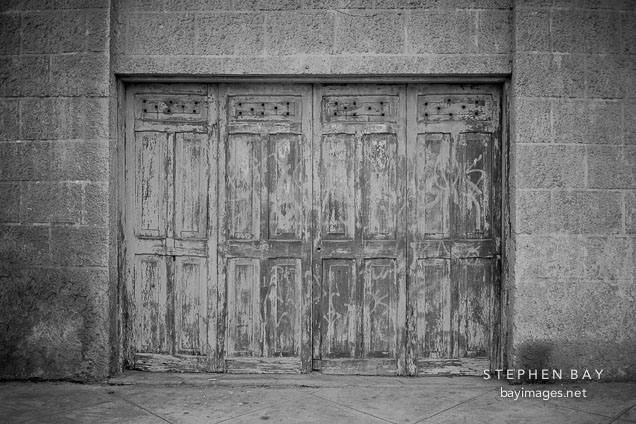 Old wooden doors. Lima, Peru
